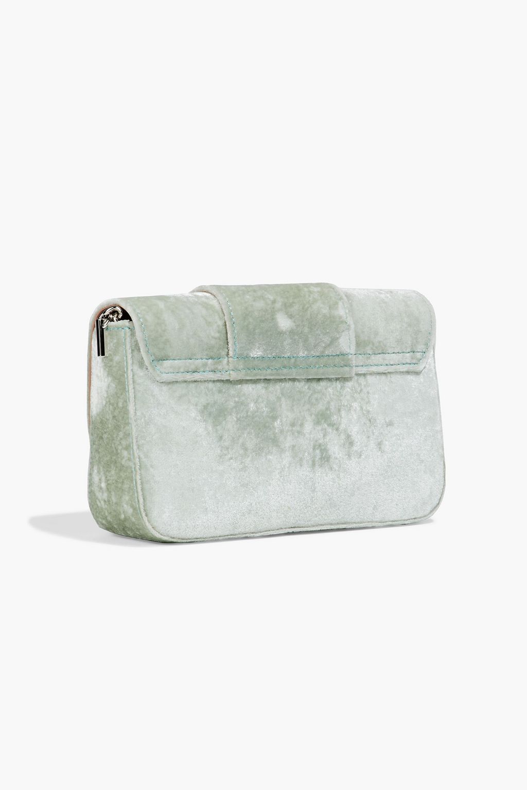 ROGER VIVIER Tres Vivier micro buckle-embellished velvet shoulder bag