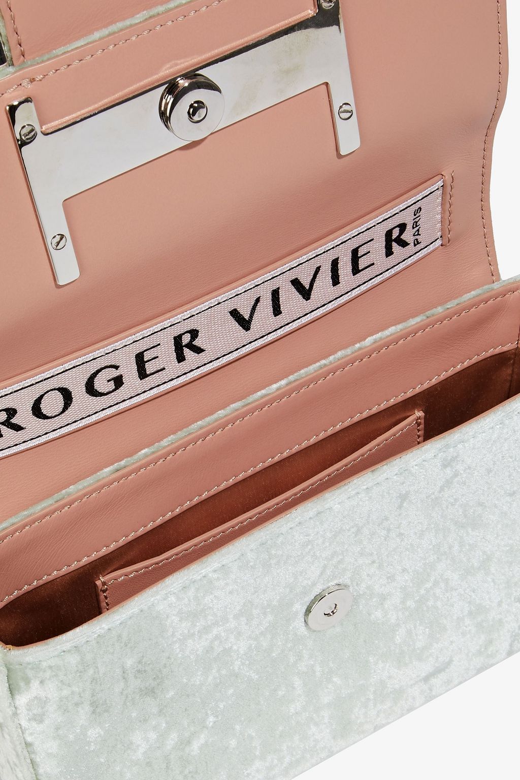 ROGER VIVIER Tres Vivier micro buckle-embellished velvet shoulder bag
