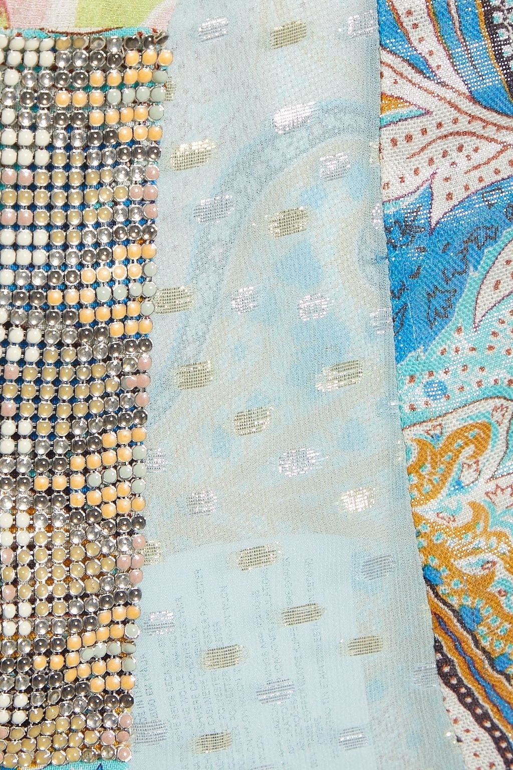ETRO Printed silk-blend crepe de chine, fil coupé and jacquard tank
