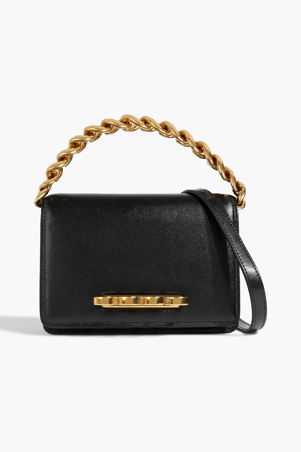Alexander Mcqueen Four Ring Leather Shoulder Bag