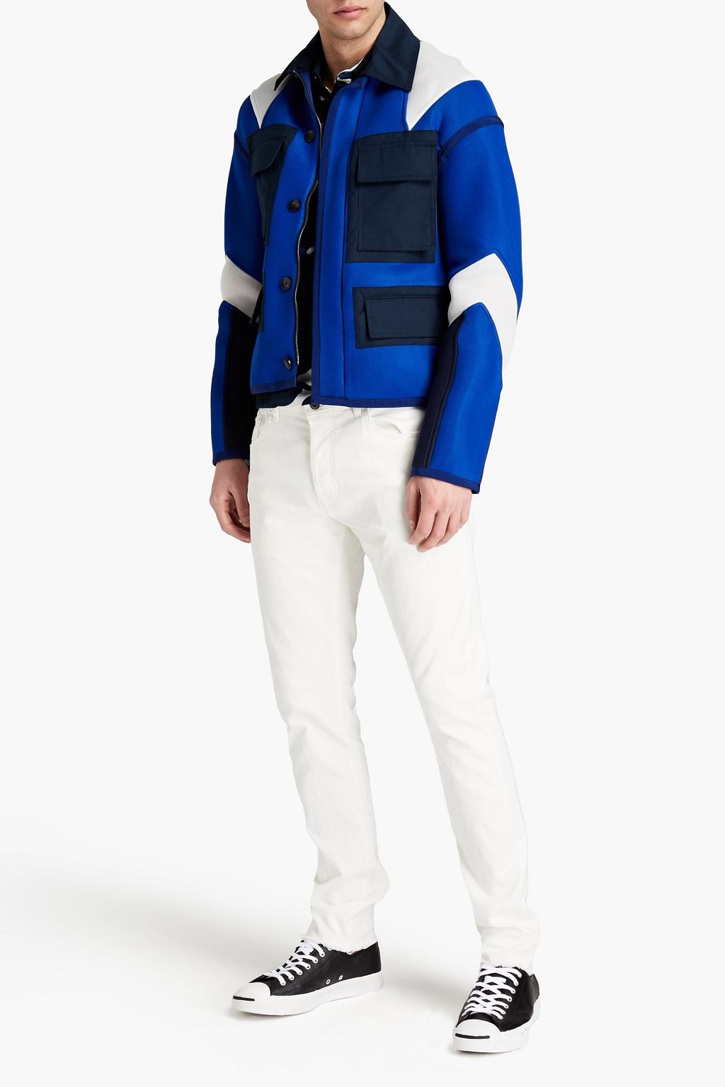 VALENTINO Color-block mesh jacket