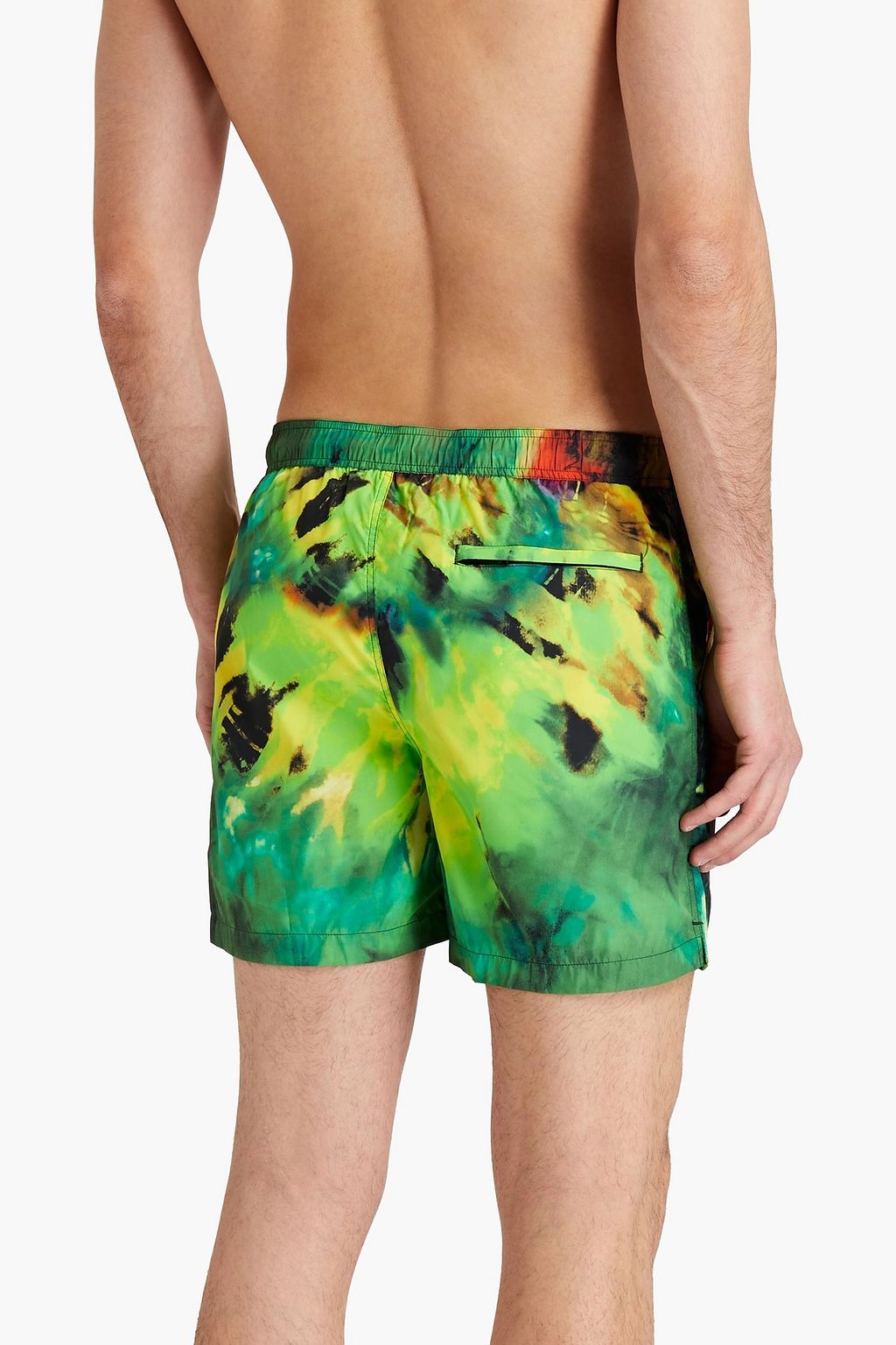 VALENTINO Short-length studded tie-dyed swim shorts