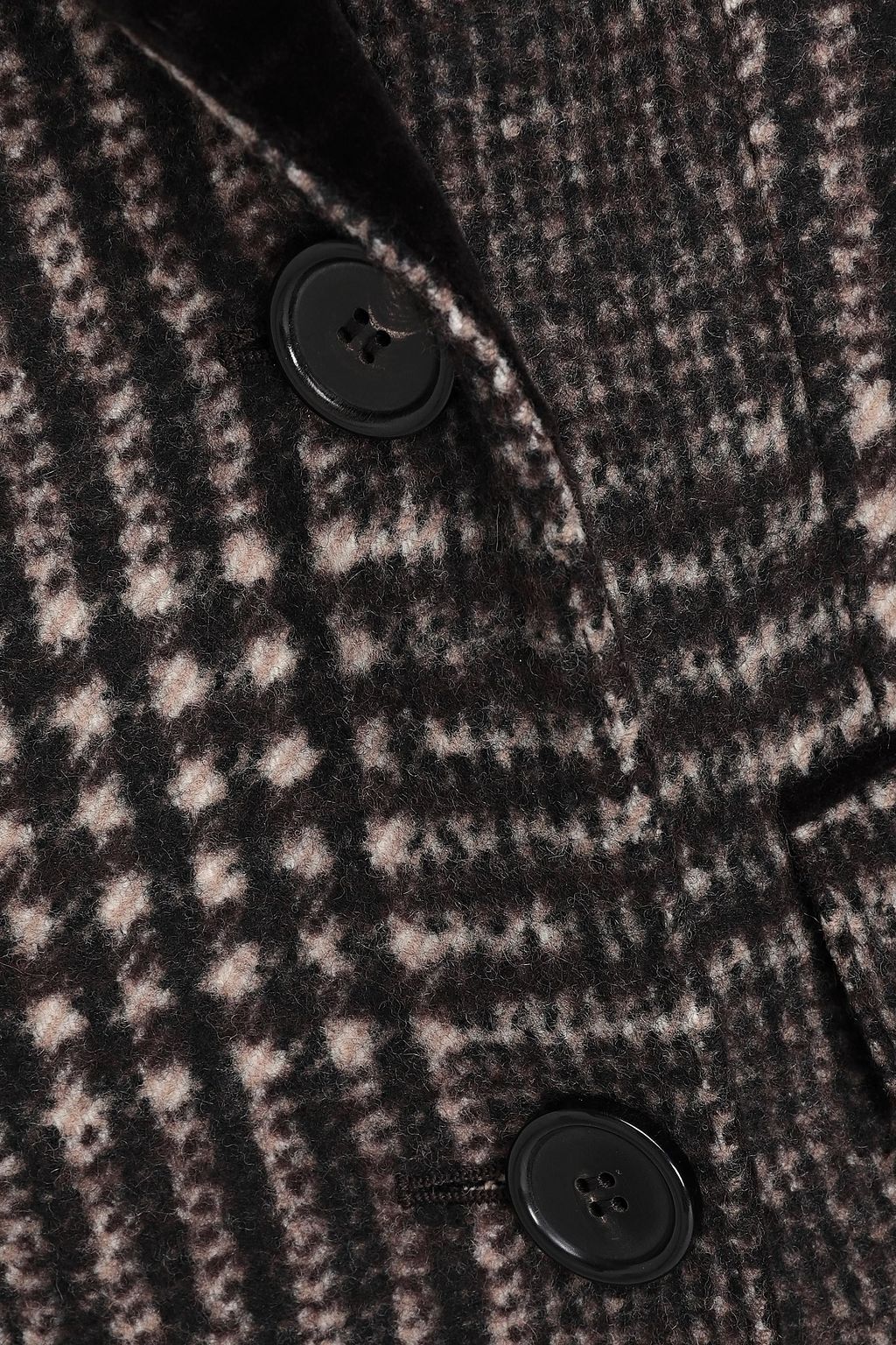 DOLCE & GABBANA Double-breasted Prince of Wales checked flannel coat