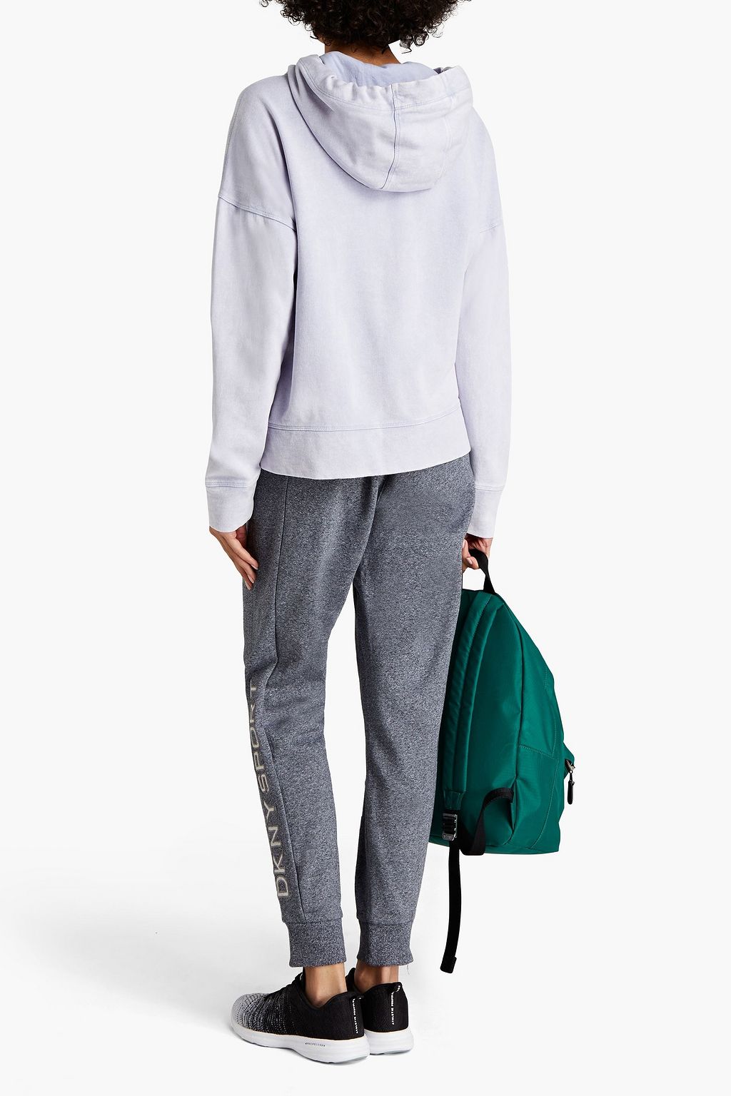 DKNY Mélange cotton-fleece track pants