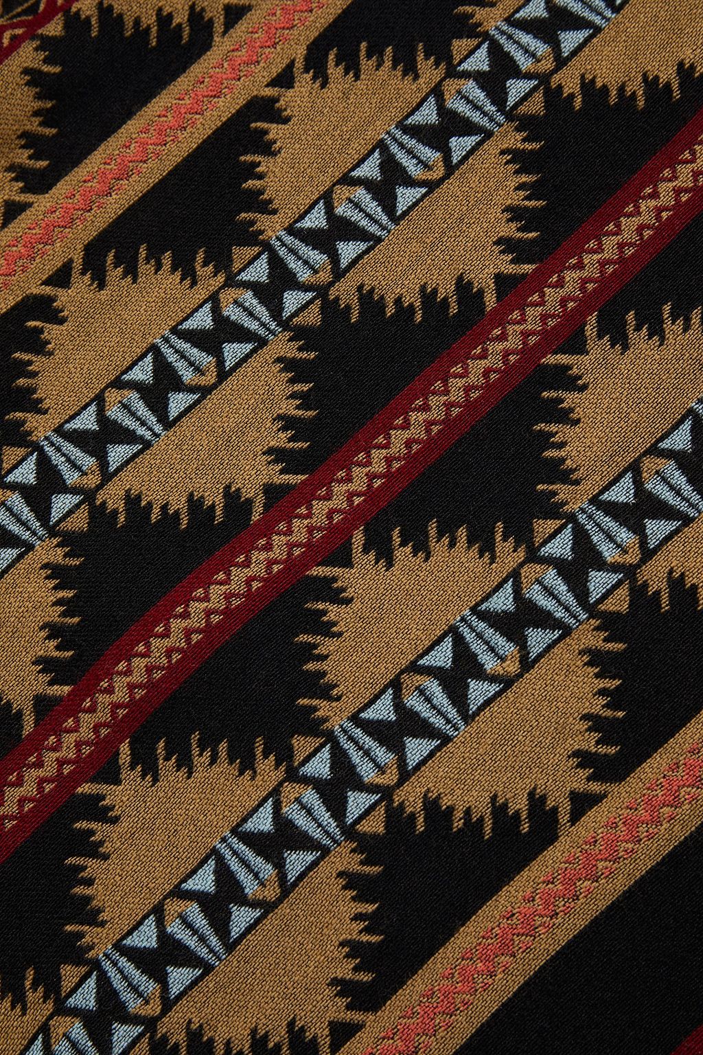 VALENTINO GARAVANI Fringed intarsia wool and silk-blend scarf