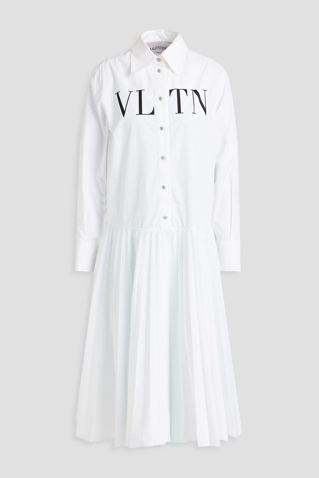 VALENTINO GARAVANI コットンポプリン ミディシャツワンピース 