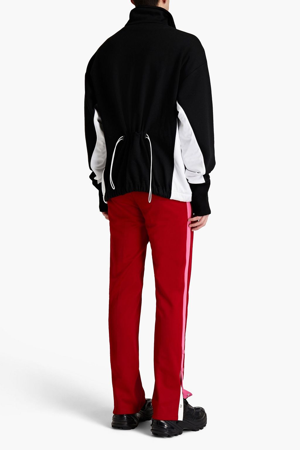 VALENTINO GARAVANI Two-tone cotton-blend jersey jacket