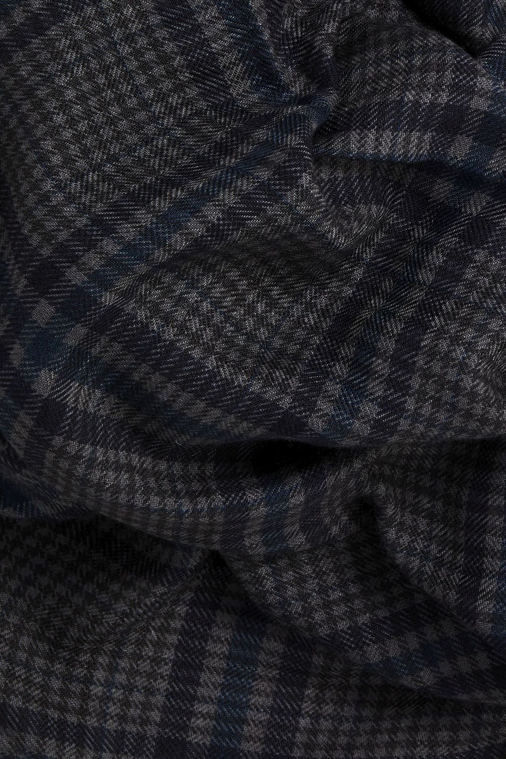 VALENTINO GARAVANI Checked wool and silk-blend scarf