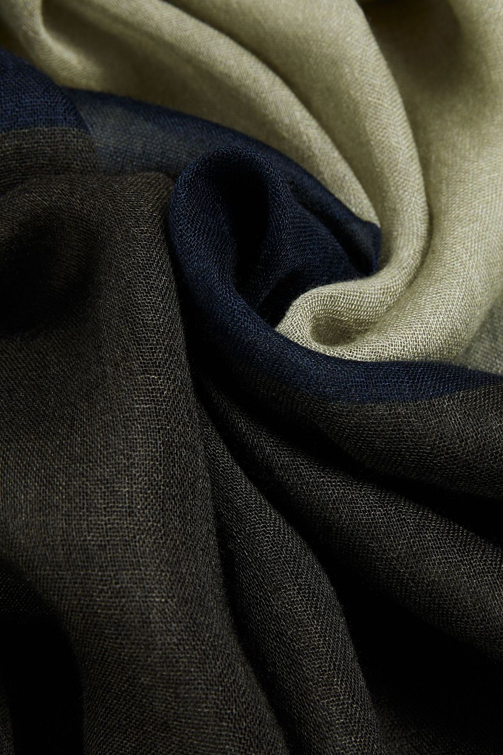 VALENTINO GARAVANI Color-block cashmere and silk-blend scarf