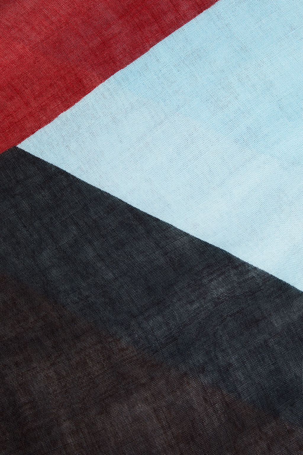 VALENTINO GARAVANI Color-block cashmere and silk-blend scarf