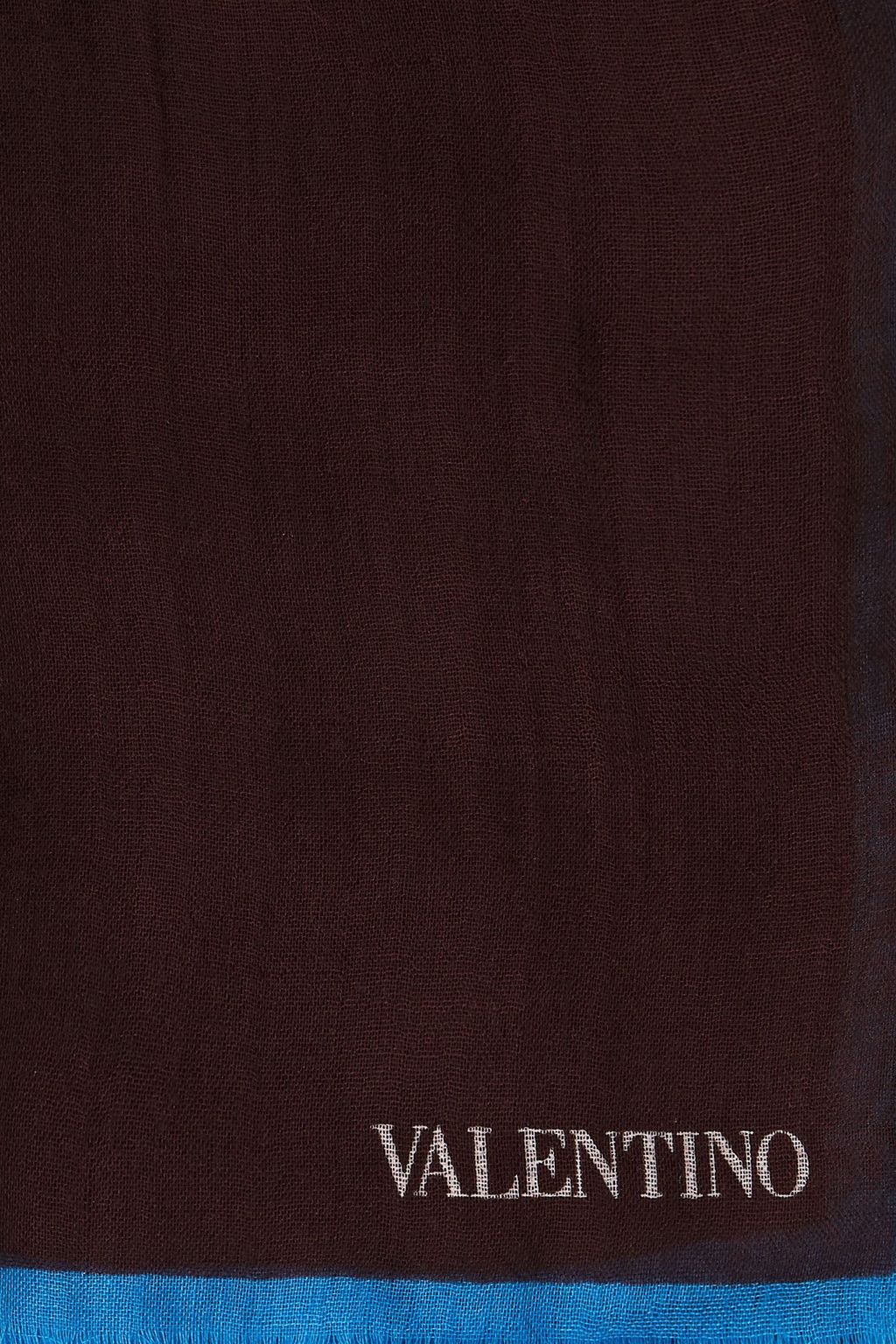 VALENTINO GARAVANI Color-block cashmere and silk-blend scarf