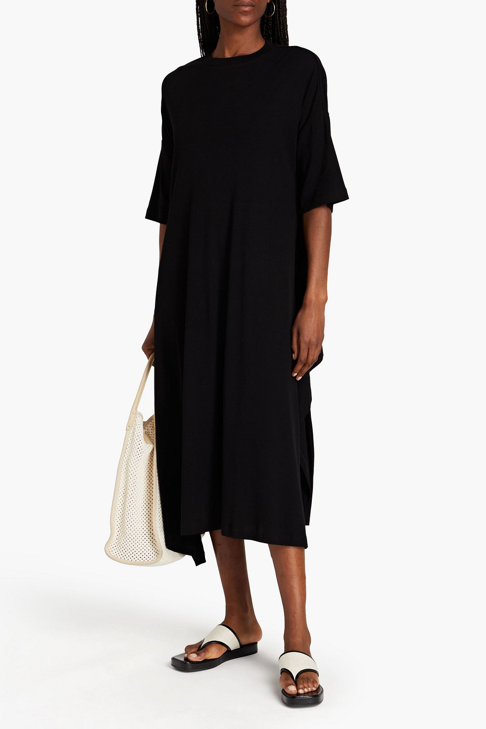 Rosetta Getty Oversized Cotton-jersey Midi Dress