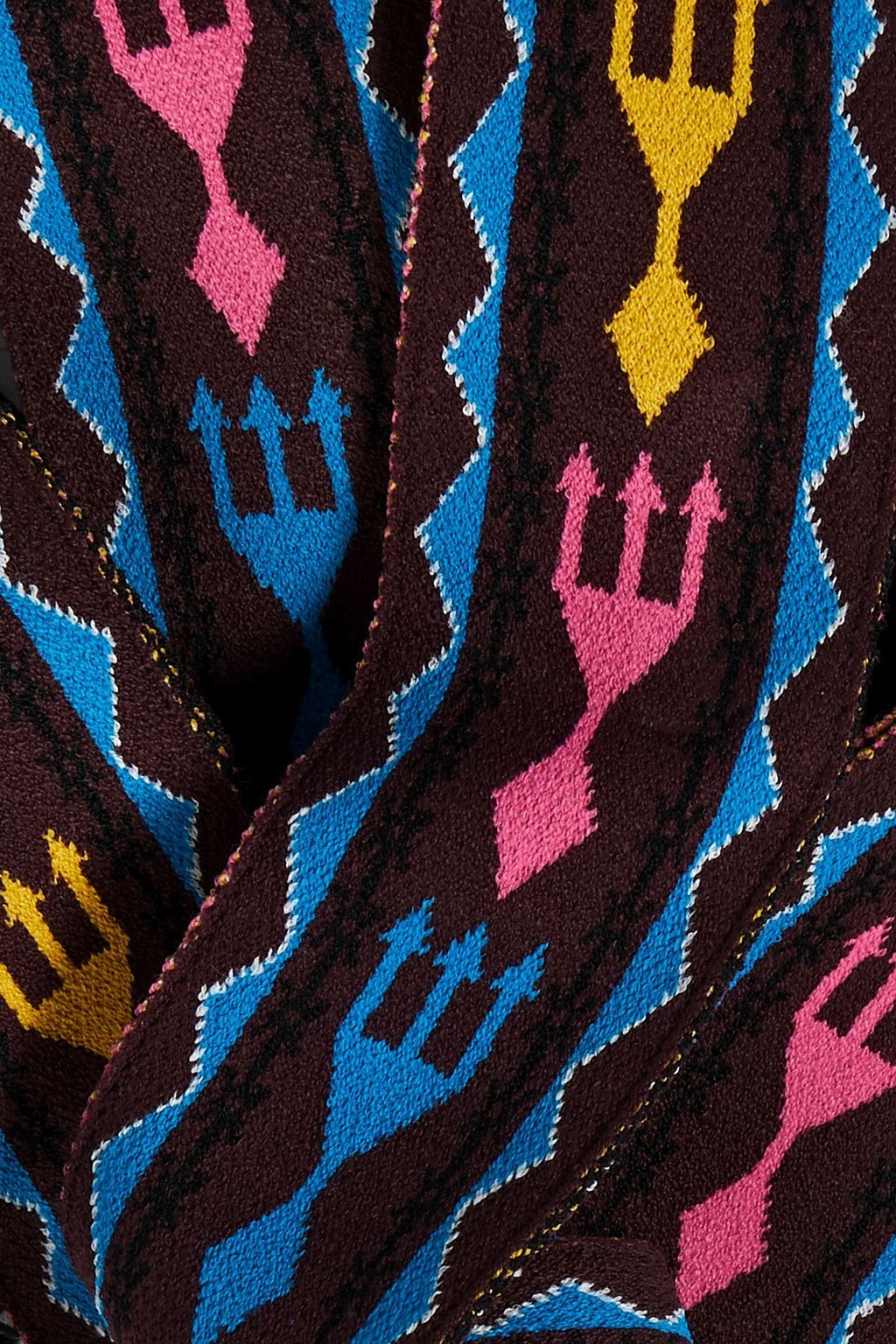 VALENTINO GARAVANI Fringed jacquard-knit scarf