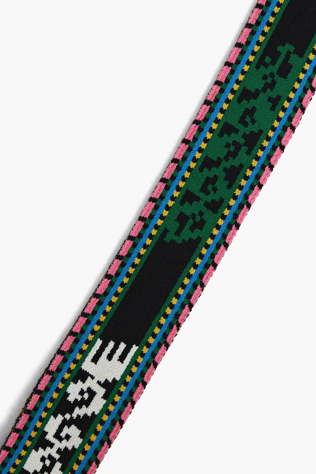 VALENTINO GARAVANI Embellished jacquard-knit scarf