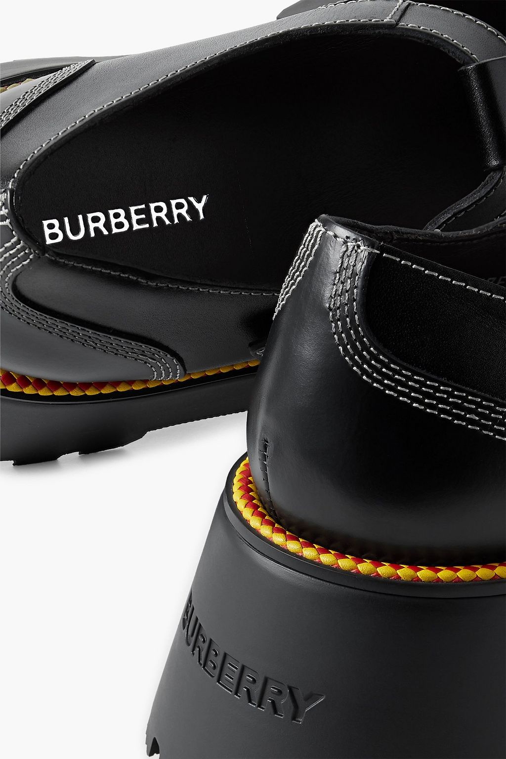 BURBERRY Leather platform brogues