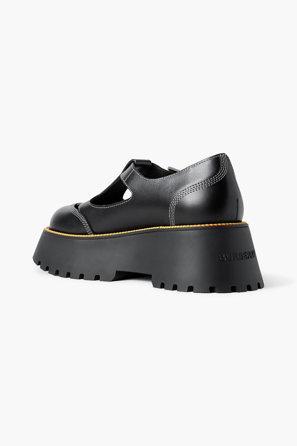 BURBERRY Leather platform brogues