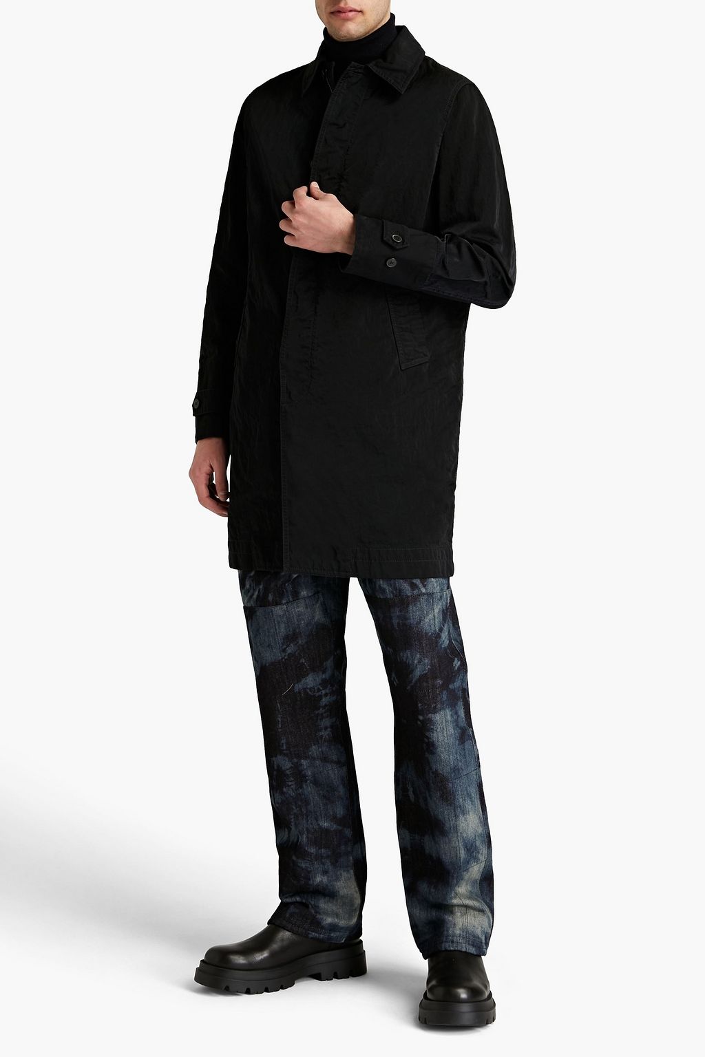 VALENTINO GARAVANI Crinkled shell coat