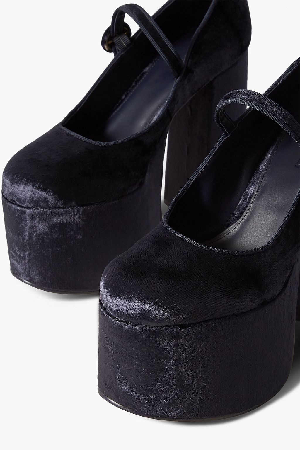 CULT GAIA Angelou velvet platform Mary Jane pumps