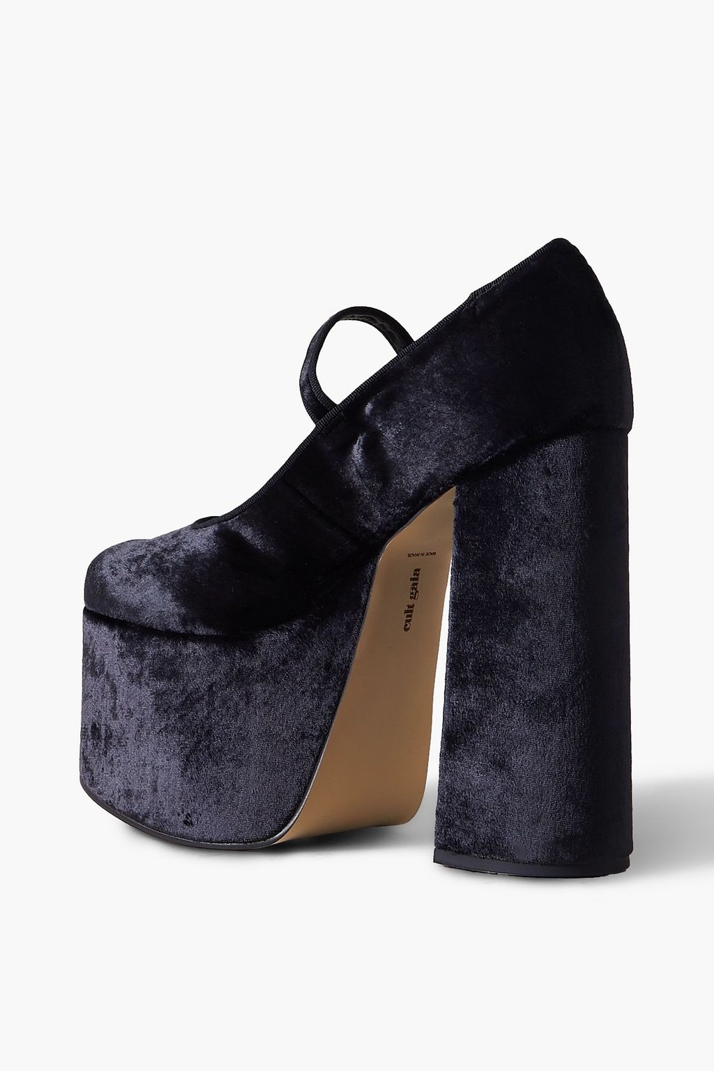 CULT GAIA Angelou velvet platform Mary Jane pumps