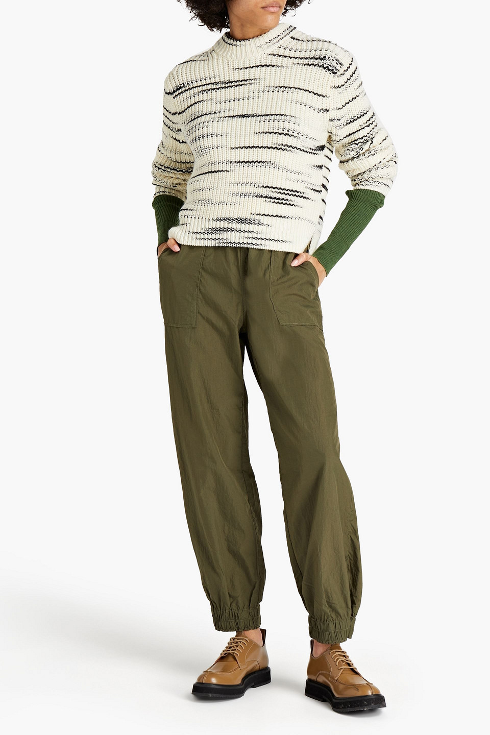 Samsoe & Samsoe Lyla Marled Wool-blend Jumper In White