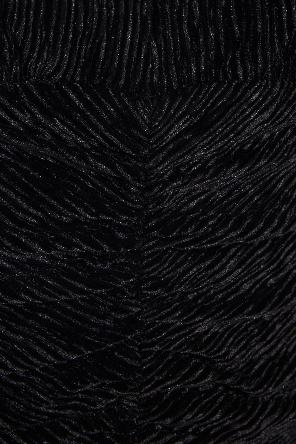 REBECCA VALLANCE Senna ruched ribbed velvet mini dress
