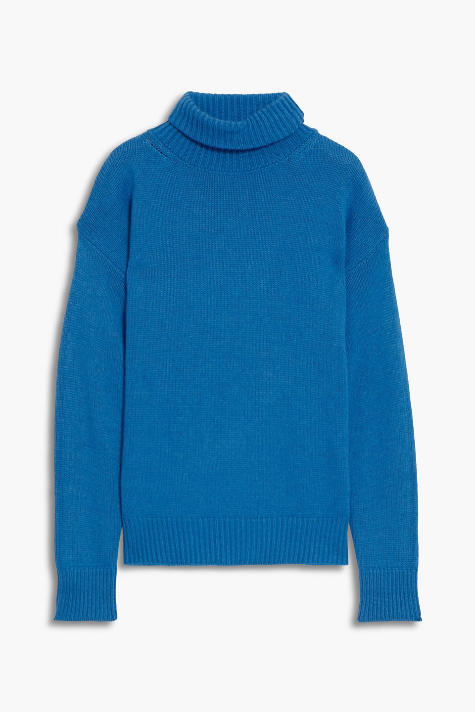 Etro Button-detailed Knitted Turtleneck Sweater In Cobalt Blue