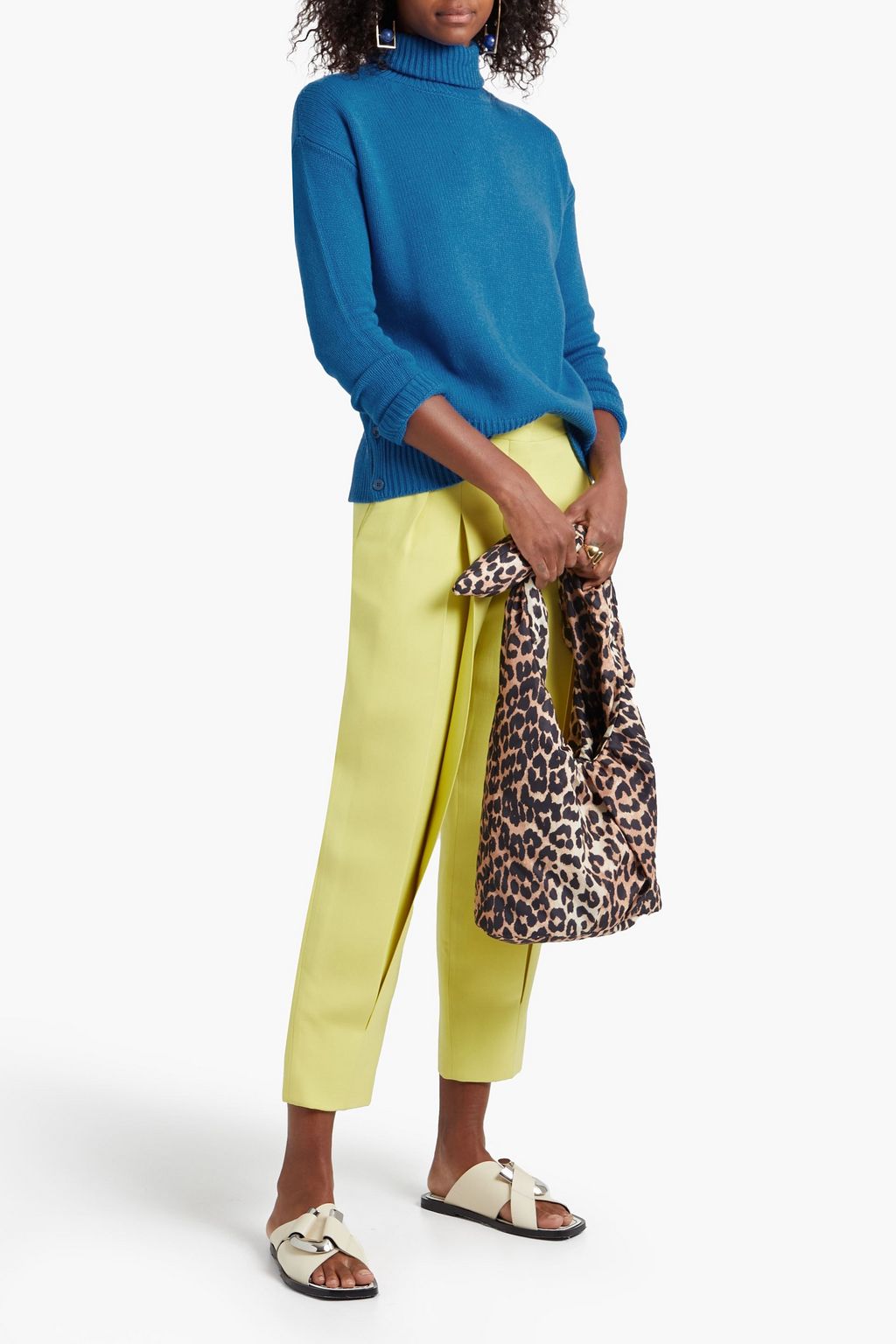 ETRO Button-detailed knitted turtleneck sweater