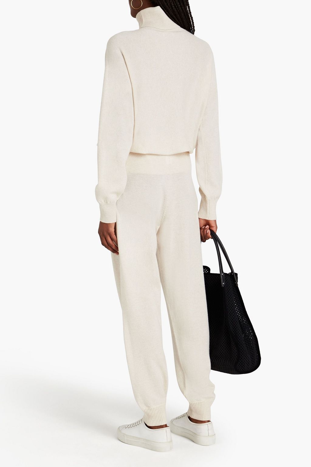 ROSETTA GETTY Mélange cashmere track pants