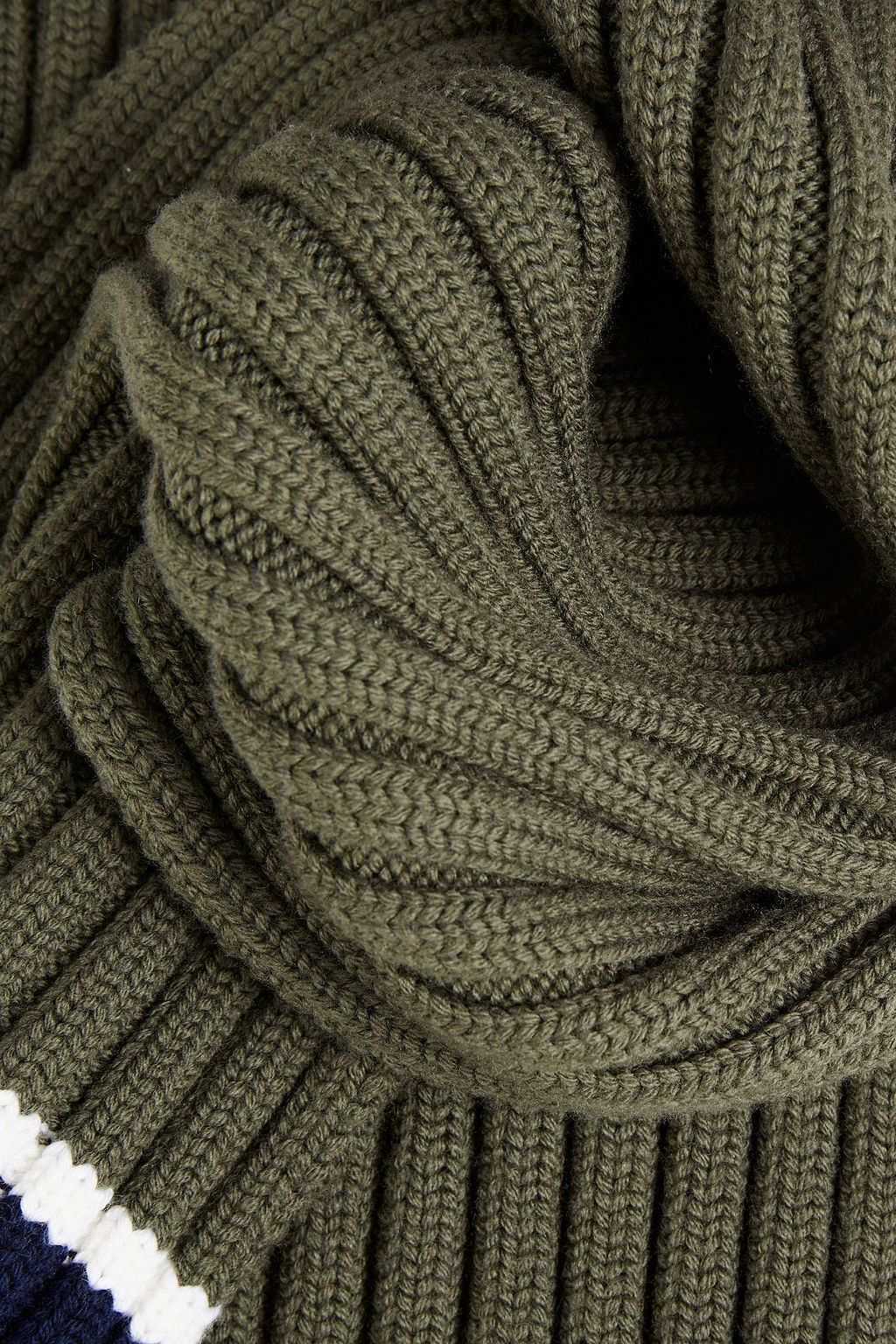 VALENTINO GARAVANI Striped ribbed wool scarf