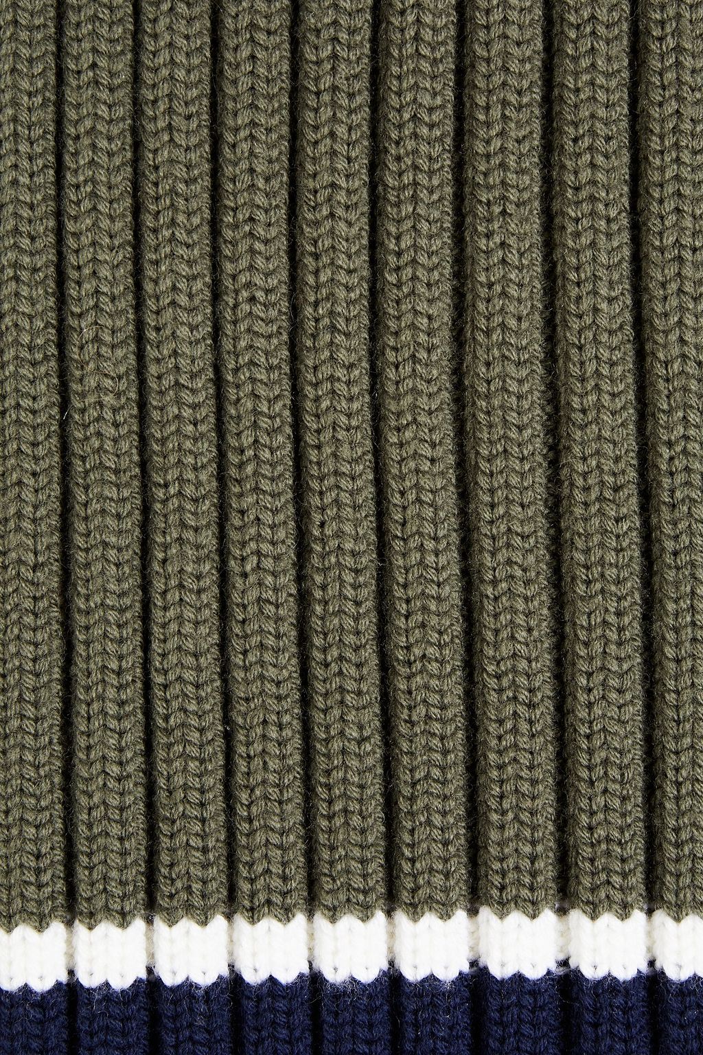 VALENTINO GARAVANI Striped ribbed wool scarf