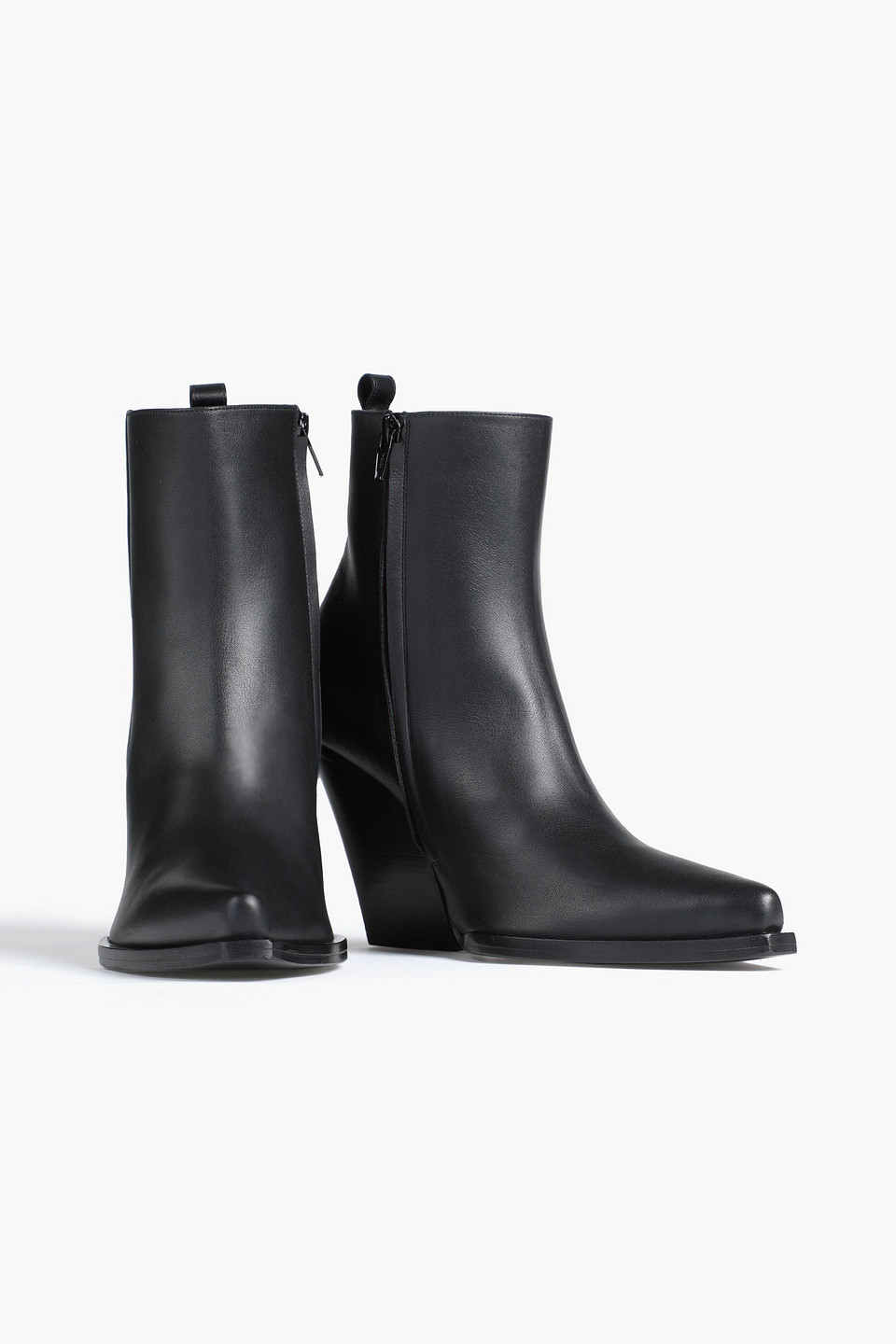 Magda Butrym Leather Ankle Boots In Black