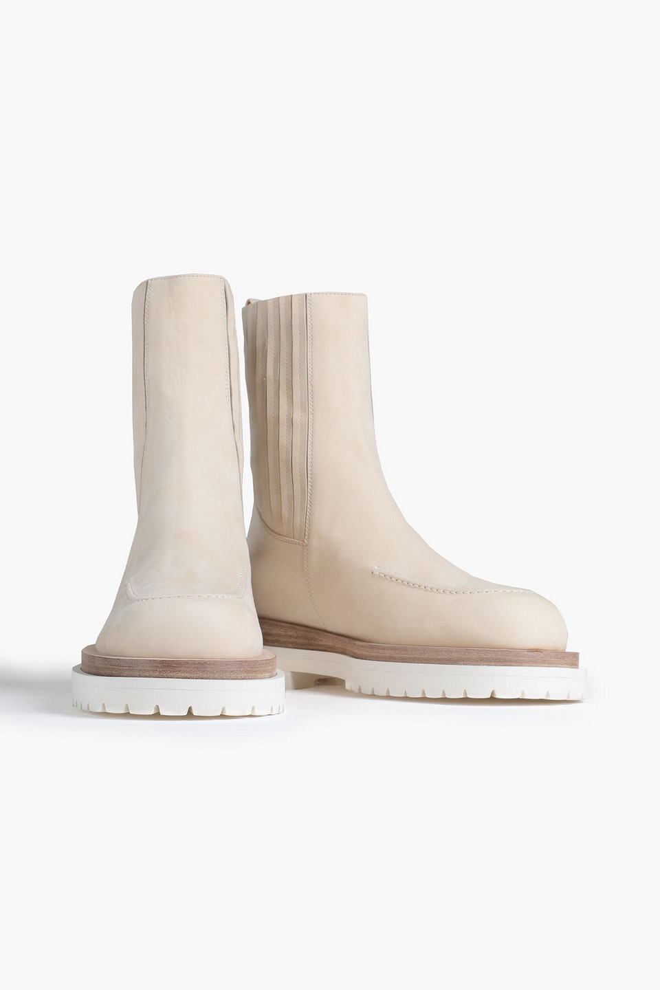 Magda Butrym Beatles Nubuck Combat Boots In Neutrals