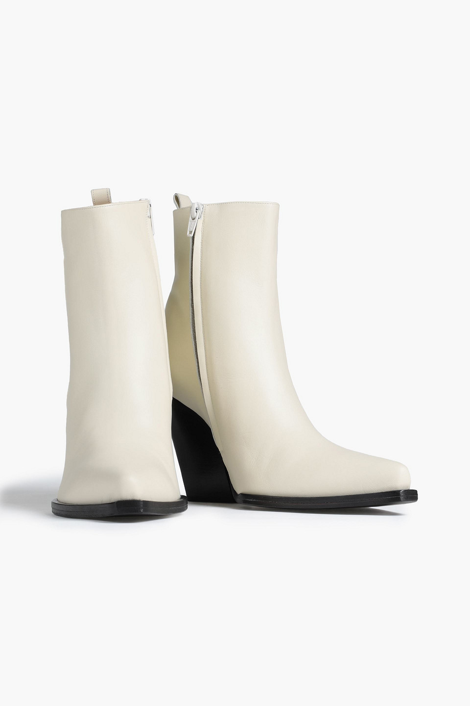 Magda Butrym Leather Ankle Boots In Neutrals