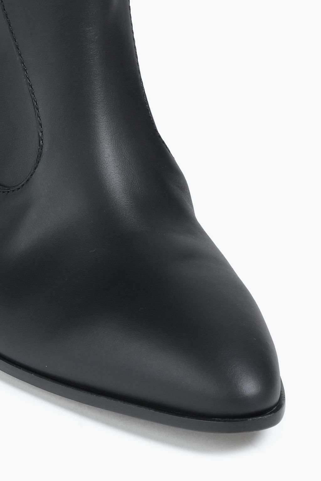 GIUSEPPE ZANOTTI حذاء بوت بطول  الكاحل من الجلد السويدي بحواف من الجلد اللامع