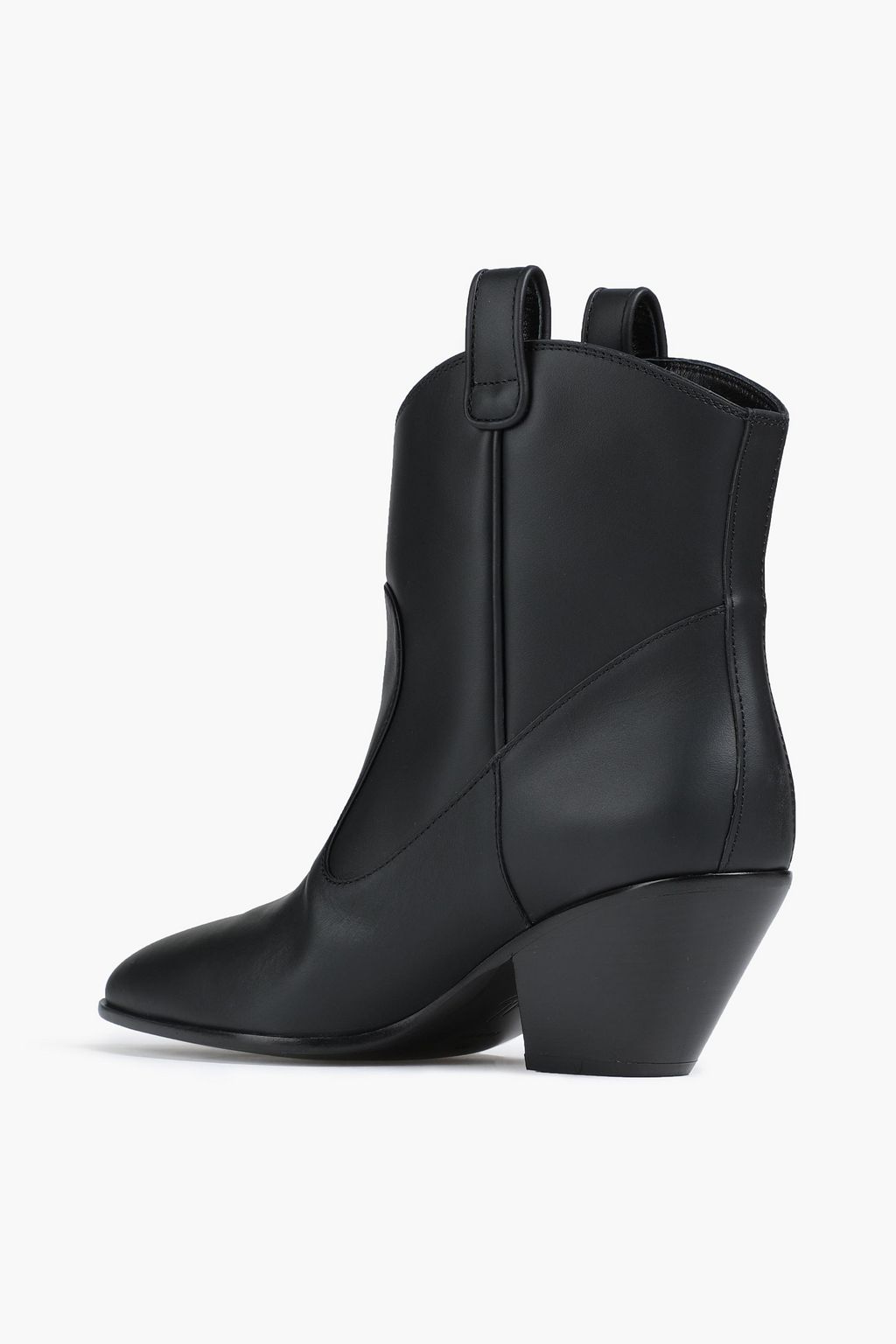 GIUSEPPE ZANOTTI حذاء بوت بطول  الكاحل من الجلد السويدي بحواف من الجلد اللامع
