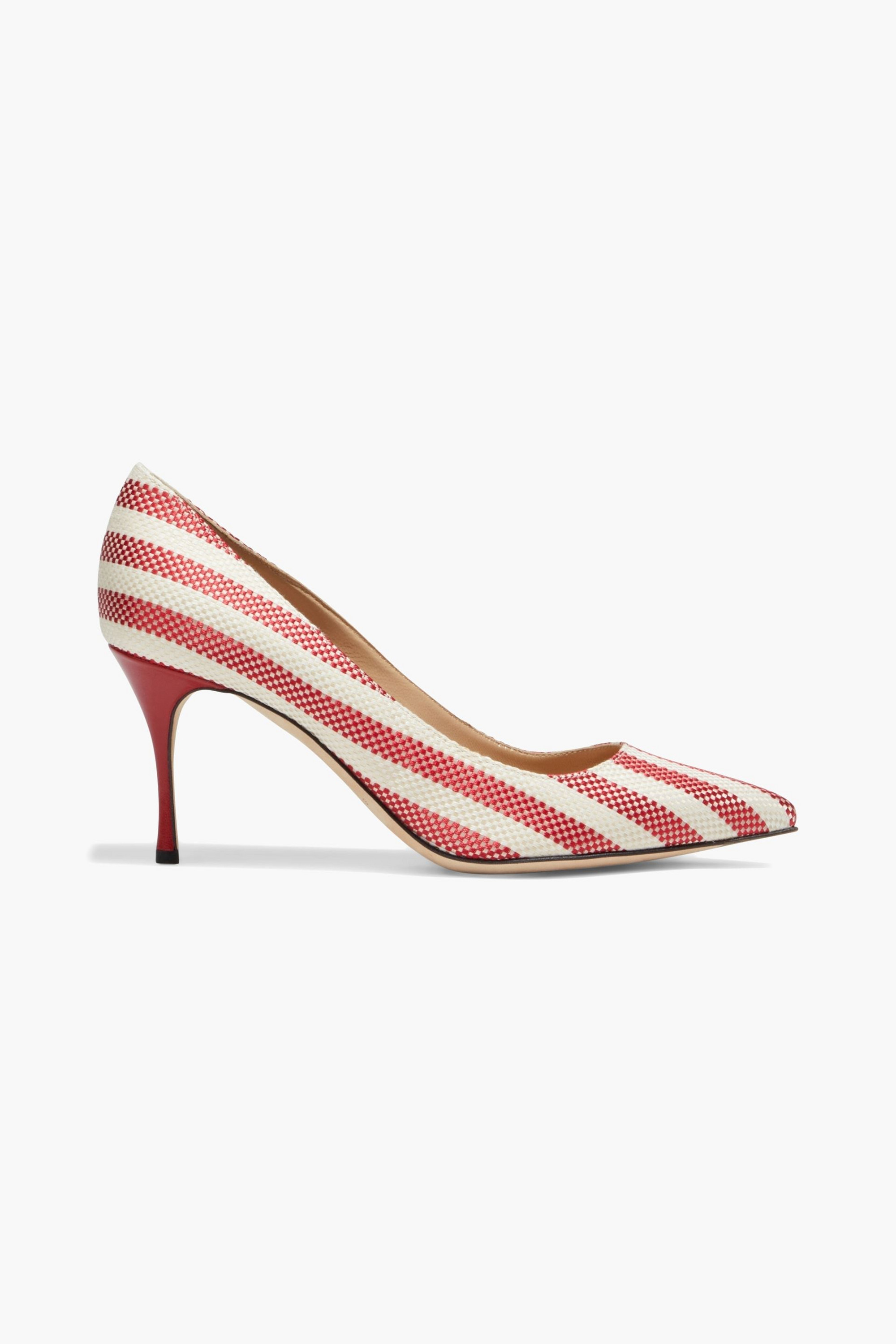 SERGIO ROSSI Striped jacquard pumps