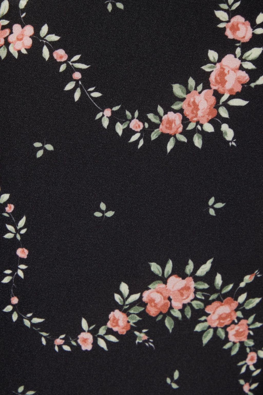 RABANNE Floral-print satin straight-leg pants