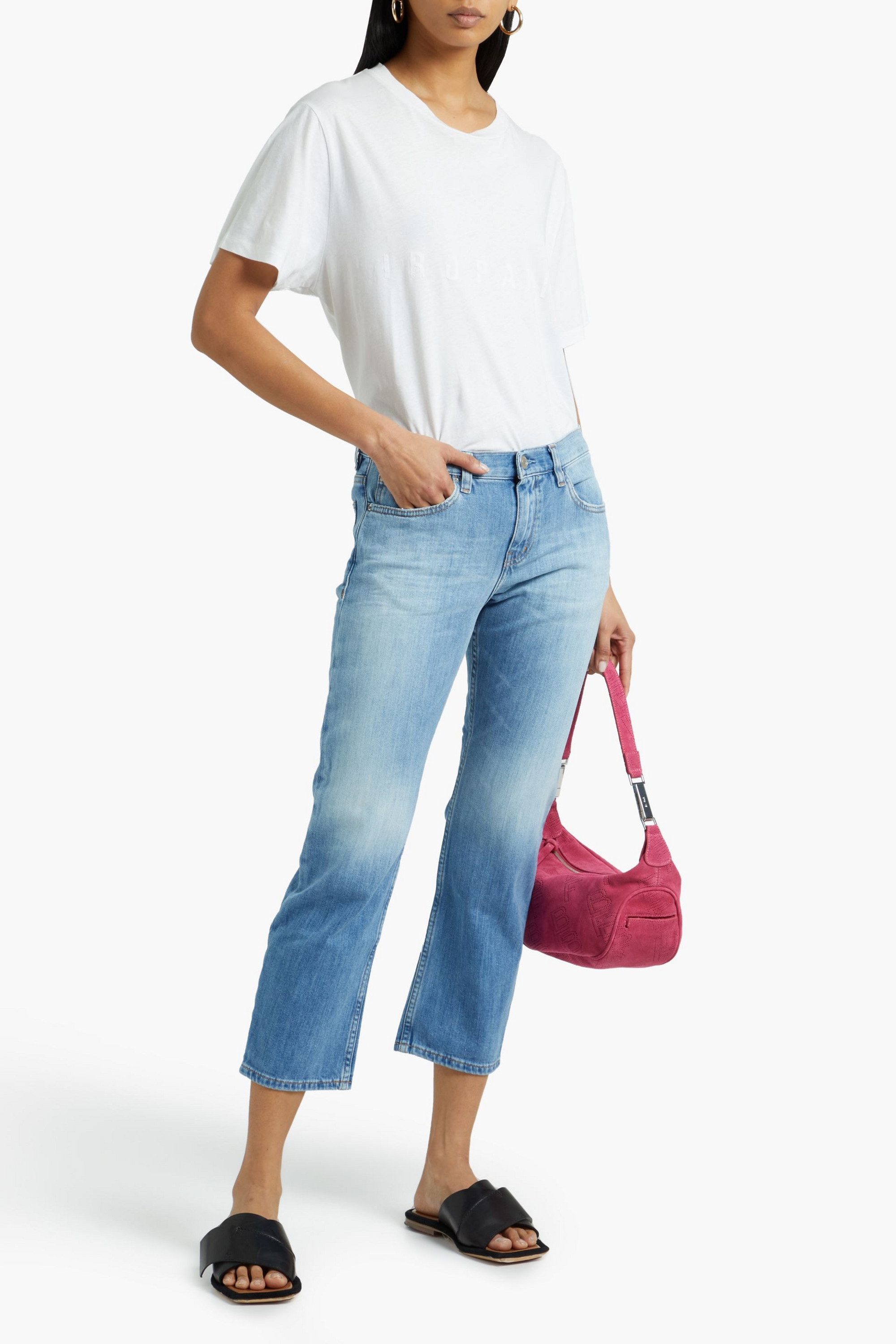 IRO Nalyn cropped mid-rise straight-leg jeans