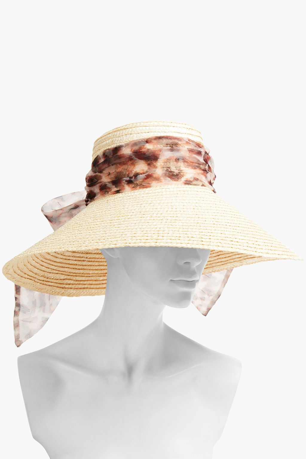 EUGENIA KIM Mirabel organza-trimmed straw sunhat