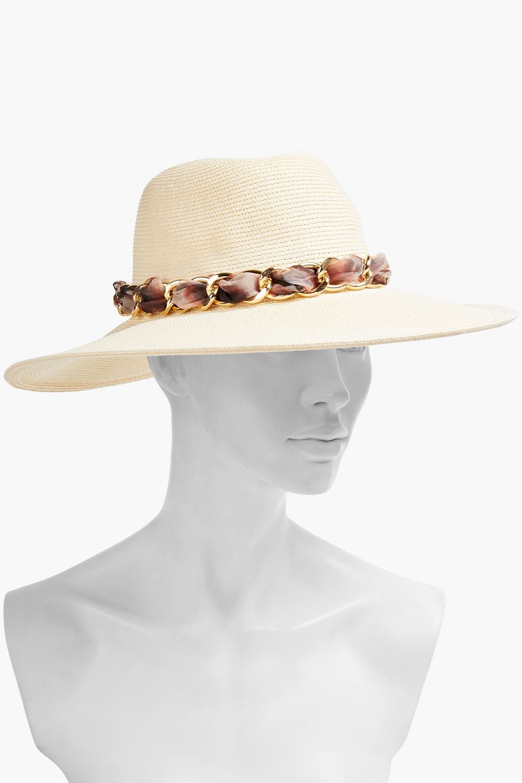 EUGENIA KIM Emanuelle embellished paper-blend Panama hat