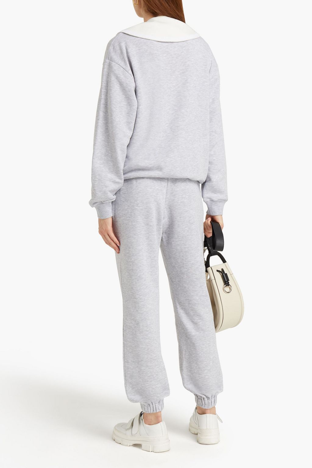 SLEEPER Cotton-blend fleece sweatshirt and track pants set