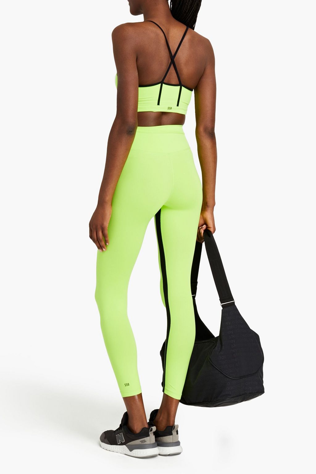 SPLITS59 Liya Airweight neon stretch sports bra
