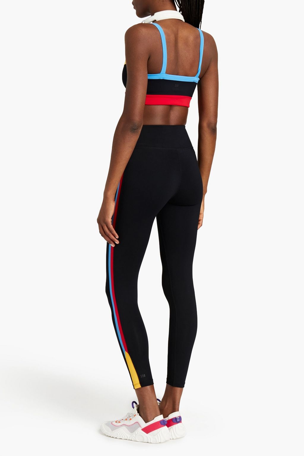 SPLITS59 Monah color-block stretch sports bra