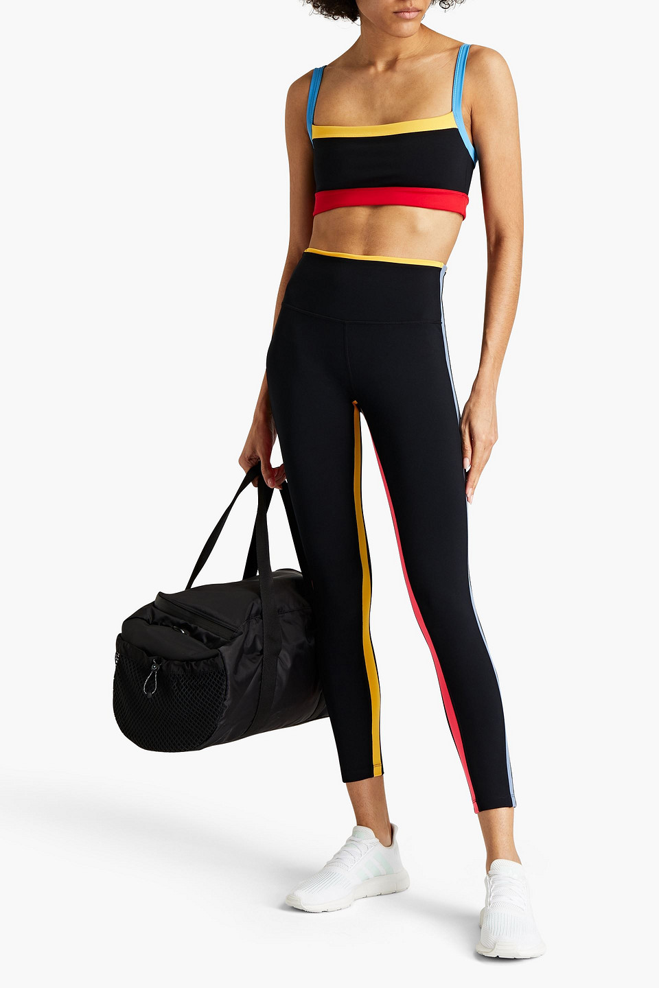 Splits59 Sam Colour-block Stretch Leggings In Black