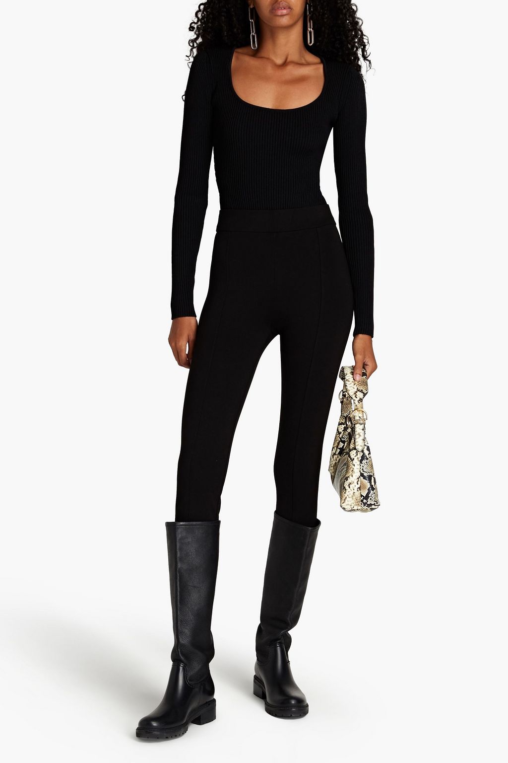 MAGDA BUTRYM Ribbed stretch-knit bodysuit