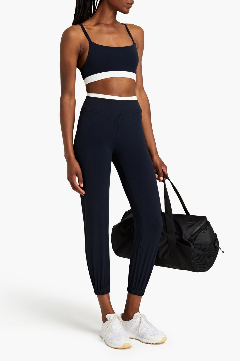 SPLITS59 Two-tone stretch sports bra