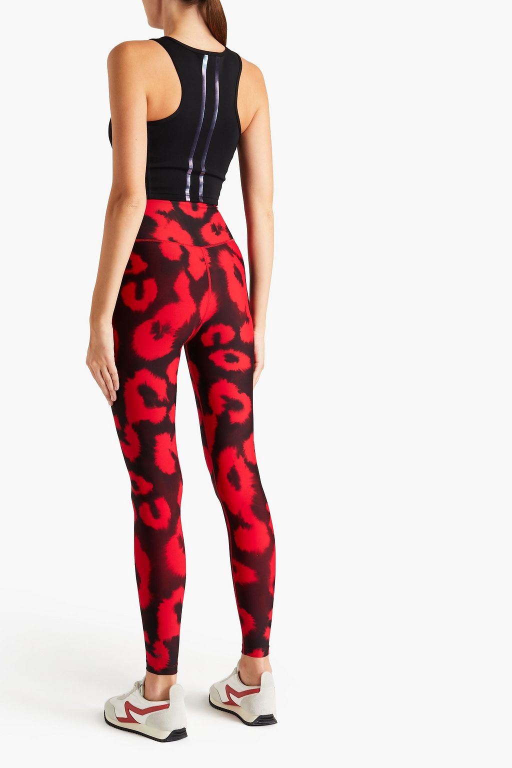 SPLITS59 Ava cropped printed stretch leggings