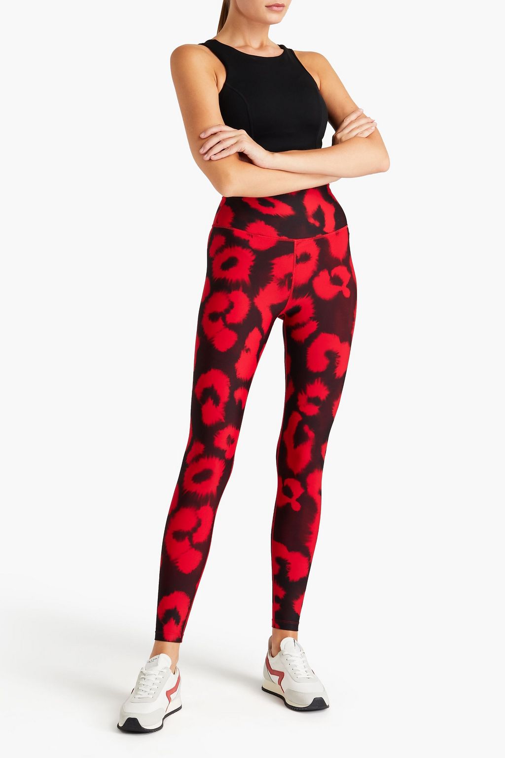 SPLITS59 Ava cropped printed stretch leggings
