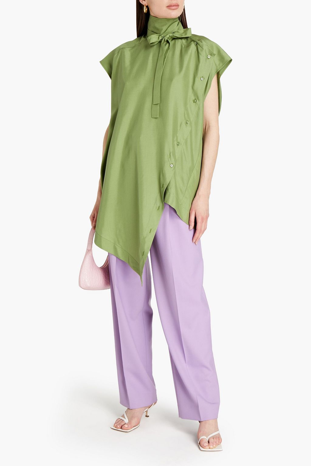VALENTINO GARAVANI Asymmetrisches Oberteil aus Seide