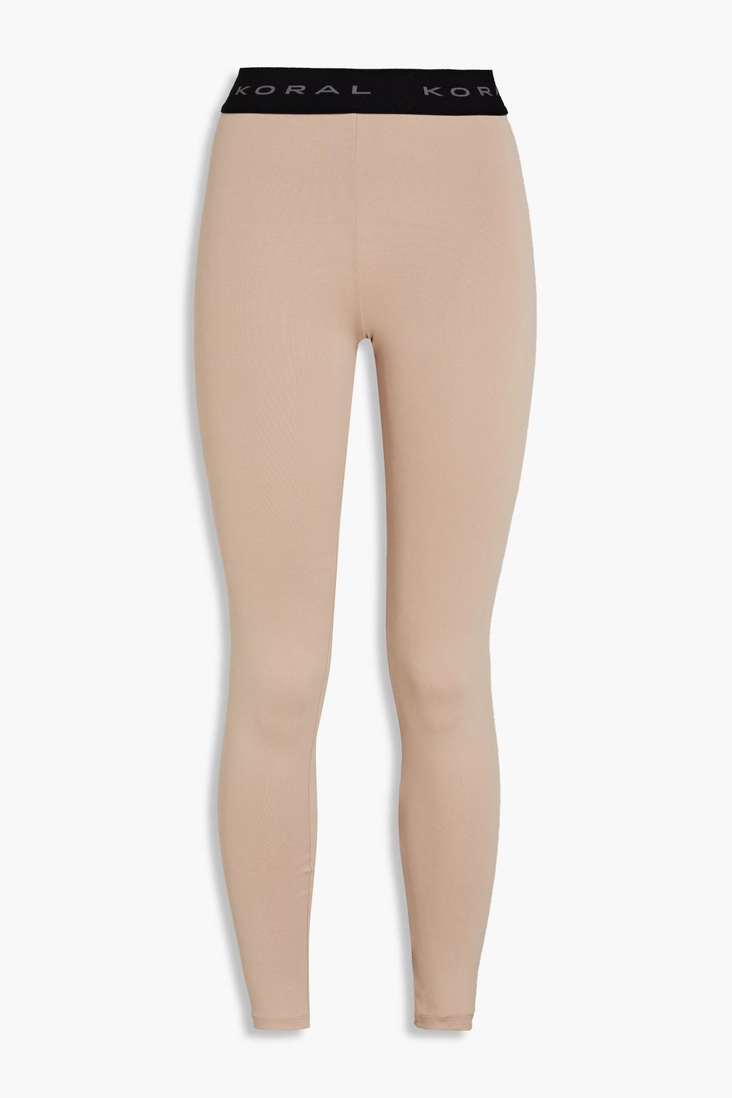 Neutral Aden cropped stretch leggings 
